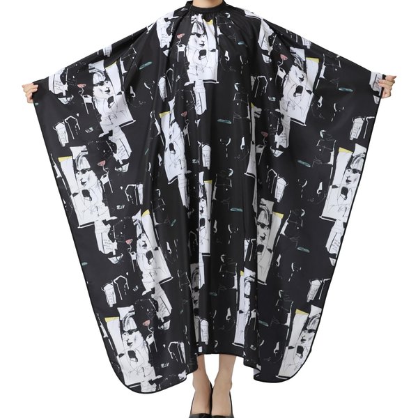 Iusmnur Barber Cape, 67"x55" Professional Salon Hair Cutting Cape with Adjustable Metal Clip, Waterproof Unisex Adults Haircut Cape for Hairdresser and Stylist