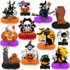 12pcs Halloween Decorations Honeycomb Centerpieces，Black Orange Bloody Halloween Centerpieces ，Tables Toppers Party Decorations Supplies, Halloween Table Sign Decor