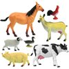 Click N' Play Jumbo Farm Animal Figurine Playset, Assorted 7Piece Realistically Designed Plastic Farm Animals for Kids & Toddlers
