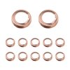 Augeny 12 PCS Oil Drain Plug Gasket, O.D 17mm Copper Crush Washer Oil Drain Plug Gasket, Copper Compression Washer Compatible with F4XY-6734-A, 11026-JA00A, 11026-01M02 350Z