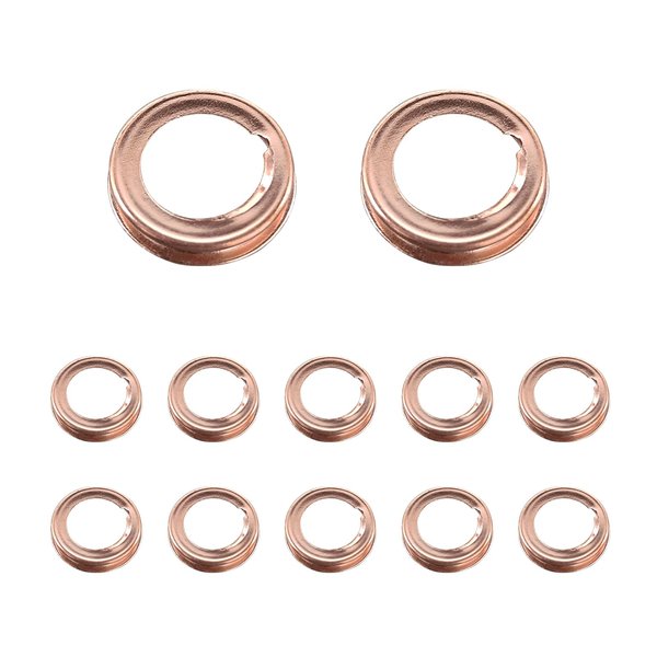 Augeny 12 PCS Oil Drain Plug Gasket, O.D 17mm Copper Crush Washer Oil Drain Plug Gasket, Copper Compression Washer Compatible with F4XY-6734-A, 11026-JA00A, 11026-01M02 350Z