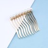 Allereyae Vintage Pearl Hair Comb Barrette Pearl Wedding Comb Barrette White Pearl Hair Barrette Clip Tiny Pearl Wedding Headpieces Gold Pearl Bride Hair Accessories for Women