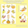 Cute Banana Temporary Tattoos 8 Sheets 90PCS Yellow Banana Party Decorations Supplies Favors Fruits Theme Birthday Cute Stickers Christmas Gifts for Boys Girls Class School Prizes Carnival