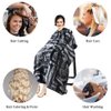 URAQT Barber Cape for Men Women, Barber Apron with Adjustable Snap Closure Profesional Hair Cutting Cape Haircut Cape Barber Mat Supplies Accessories for Hair Treatment Coloring Styling (Black&White)