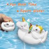 Baby Bath Toys,Cute Unicorn Bath Toys for Toddlers 1-3,Squirt Bathtub Toys for Boys Girls,Rubber Floating Shower Toys Gifts 4pcs Set