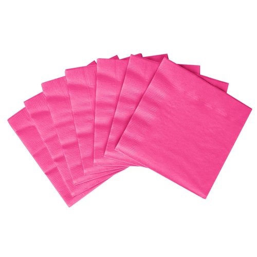 Amscan 3-Ply Bright Pink Luncheon Napkins, 50 Ct. | Party Tableware