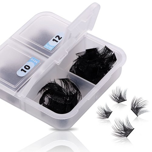 AuReve Lash Clusters,Eye Lash Clusters,DIY Lash Extensions Clusters,Individual Lashes,Eyelash Clusters,Cluster Lashes For Home Use,96 Pcs 0.07D 10/12/14/16mm Mix (G03)