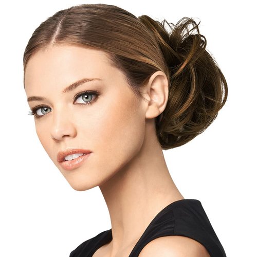 Modern Chignon Color R1416T BUTTERED TOAST - Hairdo Extensions Claw Clip Loose Hair Bun Tru2Life Heat Friendly Synthetic Soft Waves Hairpiece