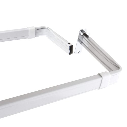 Lockseam 3" Clearance Curtain Rod 18-28 inch, White
