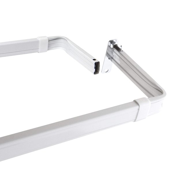 Lockseam 3" Clearance Curtain Rod 18-28 inch, White
