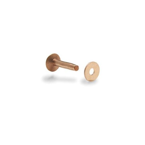 Tandy Leather Size #12 1" Copper Rivets and Burrs 75 pack 11282-01