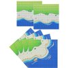 General Jim's Blue Beach and Water Road City Baseplates Full Set for Ocean Island Street Base Plate - Pirates Sea Grass Toy Kit for Building Blocks Bricks for Teens and Adults