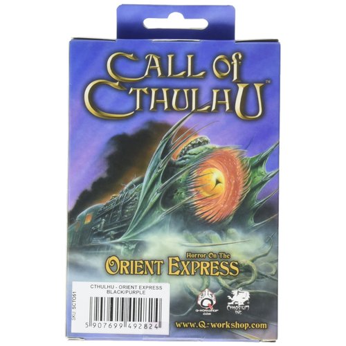 Q WORKSHOP Call Of Cthulhu Horror on the Orient Express RPG Ornamented Dice Set 7 Polyhedral Pieces Purple