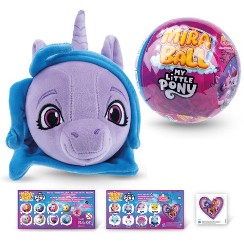 MiraBall My Little Pony Mystery Expandable Maxi Plush to UNbox, Collectible Squishy and Soft Plush with 4 Surprise, Limited Edition, Great Toy Gift for Kids Aged 3+ (1-Pack)