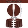 PIXHOTUL 9 Pcs Football Print Tablecovers, Round Football Pattern Plastic Tablecloths Football Party Supplies for Birthday Party Football Party Games Decoration, 84 x 84 Inch