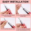 Vnjaoi 2Pcs Diamond Nail Drill Bits Carbide Conical Micro Cuticle Remover Bit Russian Electric File Bits for Under Nail Dead Skin Cleaning Cuticle Remove Nail Art Design Manicure and Pedicure