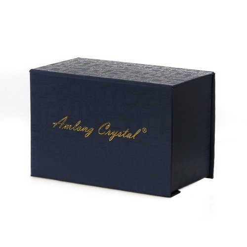 Amlong Crystal 3 inch (80mm) Clear Crystal Ball with Rainbow Lion Resin Stand and Gift Box for Decorative Ball, Lensball Photography, Gazing Divination or Feng Shui, and Fortune Telling Ball