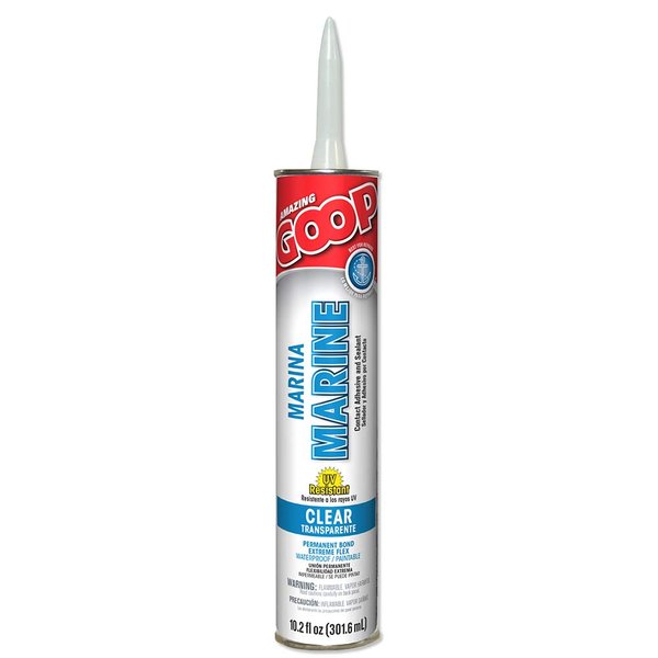 Amazing GOOP 172012 Eclectic Marine Adhesive, 10.2 Oz, Tube, Liquid, 1-Pack, Yellow,Clear