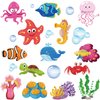 Pajean 48 Pcs Sea Life Cut Outs Ocean Fish Cutouts Animal Under The Themed Accents with 60 Glue Points for Bulletin Board School Classroom Fishing Party Decoration