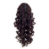 SWACC 12-Inch Short Screw Curls Claw Clip Ponytail Extensions Synthetic Clip in Drawstring Curly Ponytail Hairpiece Jaw Clip Hair Extension (Dark Brown-4#)
