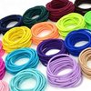 Generic Noor Village Jewellery Hair Elastics Ties Stretchable Rubber Hair Bands for Thin Hair - No Crease Hair Accessories for Women, Men, Girls, an Boys - Elastic Bands (Model 7)