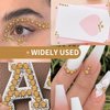 3555PCS Rhinestone Stickers for Crafts, Self Adhesive Gem Stickers 3/4/5/6/8 MM Face Jewels Stick on Bling Pearls for Face Eye Nail Hair Body Makeup Crafts DIY Scrapbooking Embellishments (Champagne)