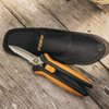 Fiskars Multi-Purpose Garden Snips - 8" Garden Shears with Sheath and SoftGrip Handle - Straight Edge, Serrated Edge, Wire Cutter - Yard and Garden Tools - Orange/Black