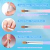 6Pcs Nail Art Brush Set, Gel Polish Acrylic Nails Painting Brush Dotting Pen Liner Brushes Double-Ended Fingernail Design Tools Kit Manicure Drawing Cleaning Home DIY Salon Gifts(Multicolor-1)