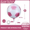 Giant Soccer Balloons 22 Inch Pink Soccer Balloons for Soccer Sports Themed Birthday Party World Cup Party Decorations Pack of 6