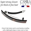 Camila Paris AD822 French Hair Barrette Clip for Girls, Tortoise Shell Rubberized Metal Clasp, Strong Hold Grip Hair Clips for Women, No Slip Durable Styling Girls Hair Accessories, Made in France