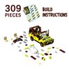 Tenhorses Jurassic Car Building Set, Dinosaur World Off-Road Vehicle Jurassic Movie Brick Toys (309 Pcs), Creative Gifts for Boy or Girs Kids Age 6+.