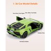 LOVEPOSELY 1:36 Scale Collectible 2015 Lambo LP750-4 SV Diecast Cars Models, Pull Back Vehicles Car Toy Birthday Gifts for Adult Kids Ages 3 + Year Old（Green）