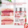 Lip Scrub, Exfoliator Moisturizer Lip Sugar Scrub Moisturizing Collagen Lip Balm Mask Night Sleep Lip Mask Effectively Moisturizes And Repairs Dry Lips Lip Treatment - Strawberry