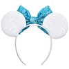 Opzzqz Mouse Ear Headbands for Women Giltter Bow Headband for Girls and Adult Birthday Party Decorations for Halloween Christmas (Bepeep01A)