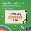 Pattern Pop - Personalized Mahjong Bag - Small Light Beige Pouch for Board Game Pieces - Storage Bag - Great for Mahjong Players - Majong Accessories (9 x 6 In)
