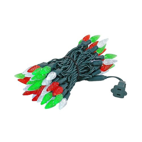 ‎‎‎Novelty Lights 24FT 70 LED C6 LED Christmas String Lights, Outdoor Christmas Tree Commercial Grade LED String Lights, Permanent Christmas Lights Outdoor Tree Decorations Outdoor (Red/Green/Pure