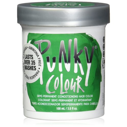 jerome russell Punky Hair Color Creme, Apple Green, 3.5 Ounce