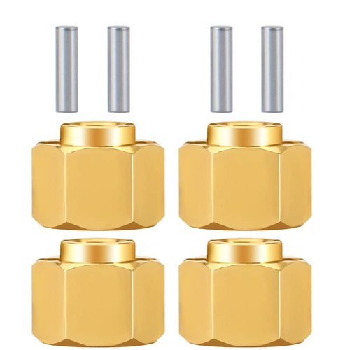 RCLIONS Brass RC Wheel Hex Hub 5mm Drive Adapter for TRX4M 1/18th RC Crawler Car Upgrades