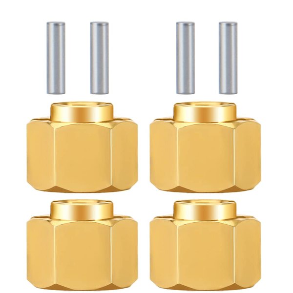 RCLIONS Brass RC Wheel Hex Hub 5mm Drive Adapter for TRX4M 1/18th RC Crawler Car Upgrades