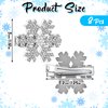 TIESOME Sparkly Rhinestone Snowflake Hair Clip, 8 PCS Silver Christmas Mini Pearl Hairpins Cute Metal Alligator Clips Elegant Shinny Hair Accessories for Women Princess Long Thick Hair
