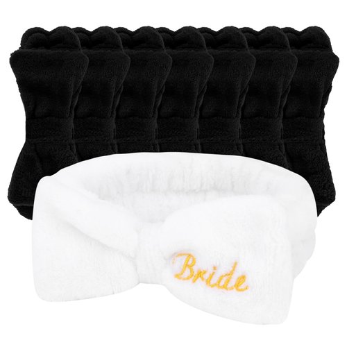 Jaciya Bachelorette Party Favors Spa Makeup Headband 8 Packs Bride Bridesmaid Headband Bridal Sho...