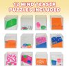 Gamie Brain Teaser Puzzles for Kids, Pack of 12, Mini 1.5 Inch Maze Puzzle Cubes in Assorted Designs, Fun Road Trip Toys, Birthday Party Favors, Stocking Stuffers, Goodie Bag Fillers