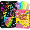 RMJOY Rainbow Scratch Art for Kids: Easter Basket Stuffers Gifts for Kids 60pcs Magic Art Craft Scratch Off Paper Supplies for Age 3-12 Girl Teen Toy Game for Valentines Birthday Gifts |Party Favor