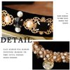 Firuilo Baroque Wide Headbands Black Rhinestones Hairband with Beaded Hair Ties Crystal Pearl Hair Hoop for Women (Type A)