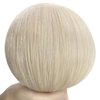 YoungSee Sew in Hair Extensions Blonde Weft Real Human Hair Extensions Platinum Blonde Sew in Extensions Blonde Hair Weft Extensions Real Human Hair 16Inch 100G