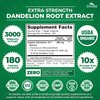 Zazzee USDA Organic Dandelion Root 10:1 Extract, 3000 mg Strength, 180 Capsules, 6 Month Supply, Standardized and Concentrated 10X Extract, 100% Vegetarian, All-Natural and Non-GMO