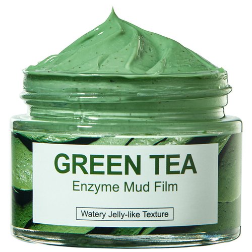 Green Tea Enzyme Face Mud Mask Cleaner Blackhead Remover Peel Off Women Facial Mask Organic Clay Face Mask for Deep Pore Cleansing Balancing & Hydrating Oil Control All Skin Types