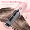 Hair Straightener Brush Cordless Portable Hair Straightening Brush Mini Rechargeable Hot Comb for Women Girls Hair Dryer Straightener for Travel (Pink)
