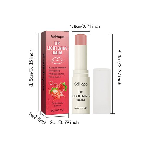 Strawberry Lip Balm, Botanical Extracts Lip Balm,Moisturizing and Hydrating To Remove Dead Skin, Prevent Dry Lips and Cracked Lip Lines, Moisturizing Lip Balm