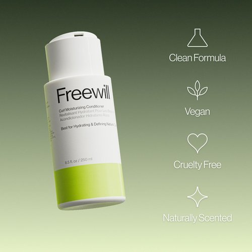 Freewill Curl Moisturizing Conditioner, Nourishes and Defines Curls, Adds Hair Shine, Hydrating Hair Conditioner for Curly Hair, Healthier-Looking Curls, 8.5 oz